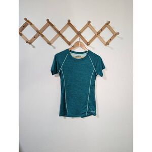 Avalanche Women's Teal Short Sleeve Mesh Vented Back Top - Size S